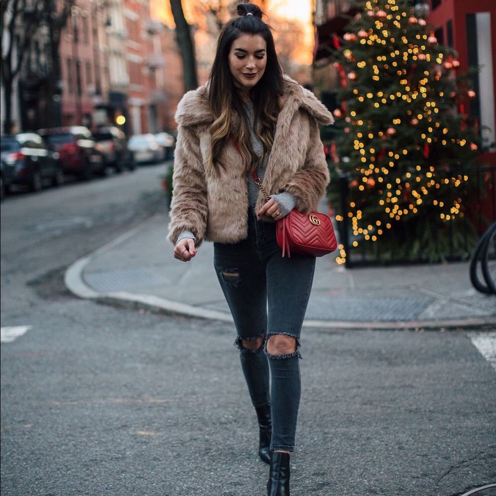 Faux fur coat